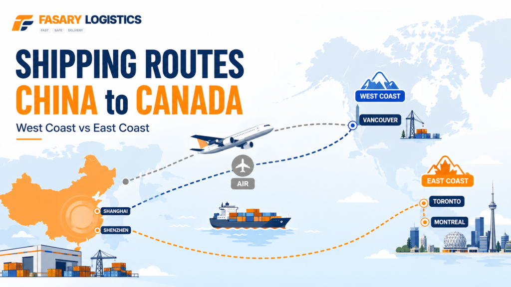 Shipping Routes from China to Canada: West Coast vs East Coast, Air, and Best Routes by Destination