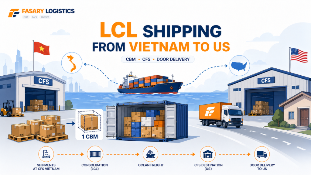 LCL Shipping from Vietnam to US: CBM, CFS, Door Delivery, and Common Mistakes