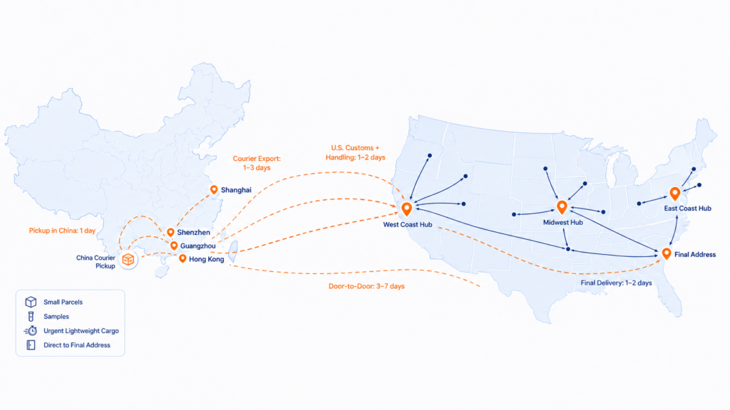 Express Courier Shipping Routes from China to USA