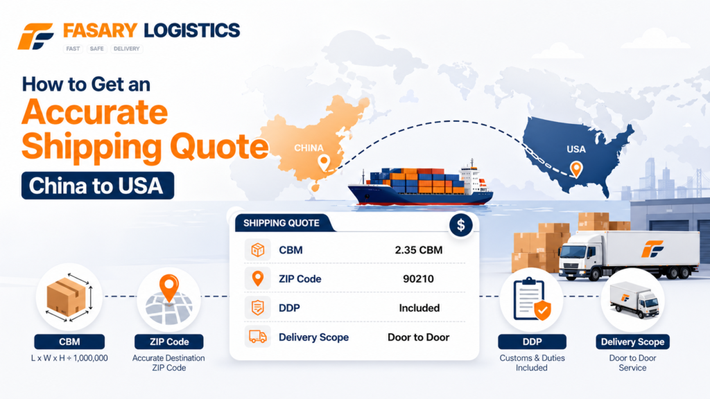 How to Get an Accurate Shipping Quote from China to USA: CBM, ZIP Code, DDP, and Delivery Scope