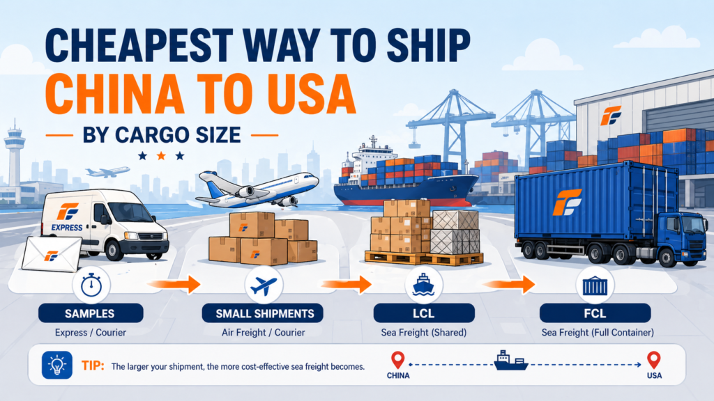 cheapest way to ship from china to usa