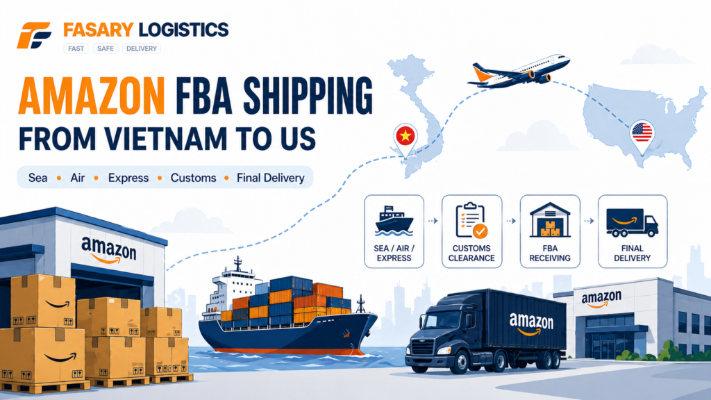 Amazon FBA Shipping from Vietnam to US: Sea, Air, Express, Customs, and Final Delivery