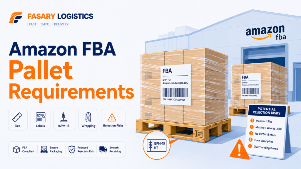 Amazon FBA Pallet Requirements: Size, Labels, ISPM-15, Wrapping, and Rejection Risks