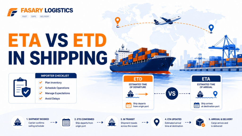 ETA vs ETD in Shipping: Meaning, Difference, and Importer Checklist
