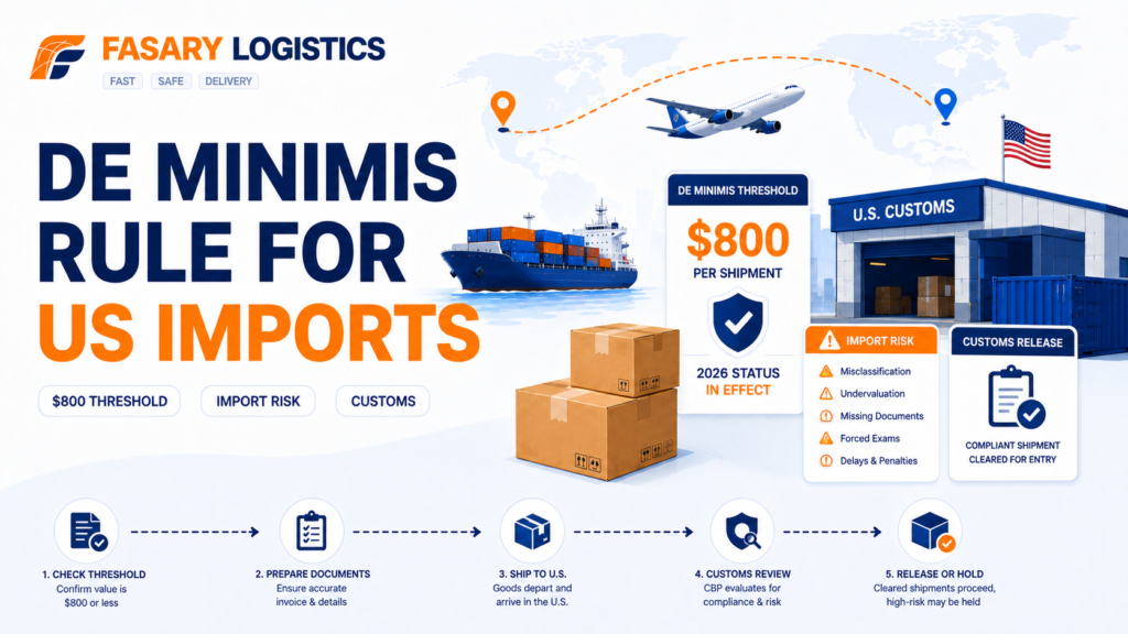 De Minimis Rule for US Imports: 2026 Status, $800 Threshold, and Shipping Risk