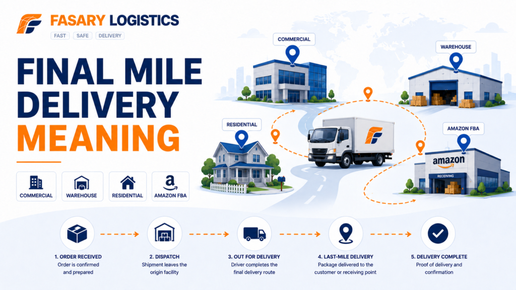 Final Mile Delivery Meaning: Commercial, Warehouse, Residential, and Amazon FBA Delivery
