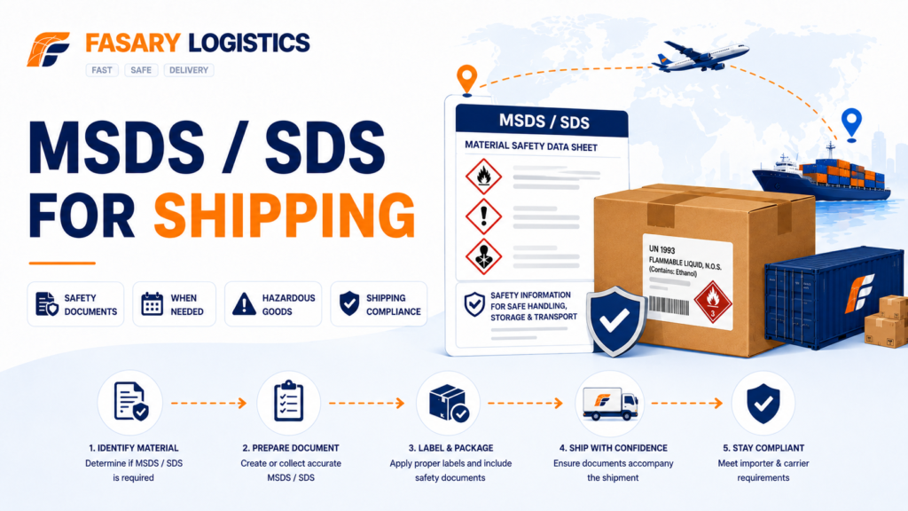MSDS / SDS for Shipping: When Importers Need Safety Documents