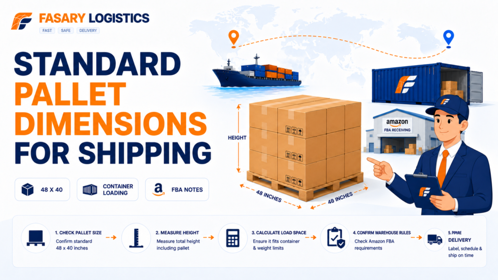 Standard Pallet Dimensions for Shipping: 48x40, Container Loading, and FBA Notes