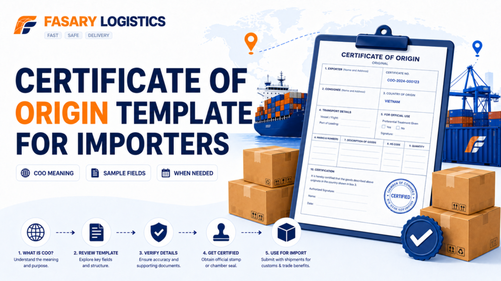 Certificate of Origin Template for Importers: Sample Fields, COO Meaning, and When You Need It
