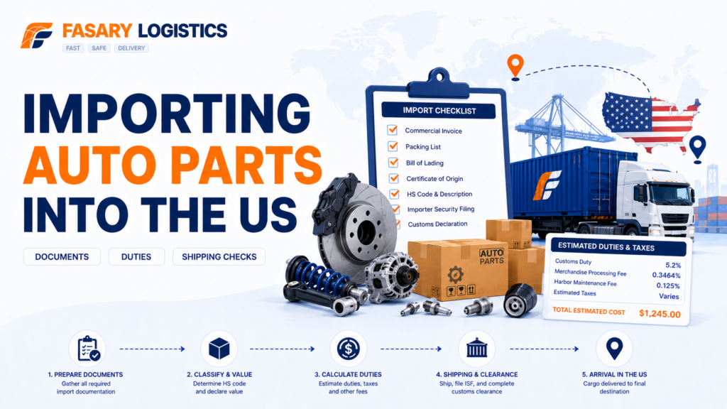 Importing Auto Parts into the US: Documents, Duties, Packaging, and Shipping Checks