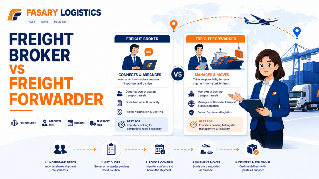 Freight Broker vs Freight Forwarder: Difference for Importers
